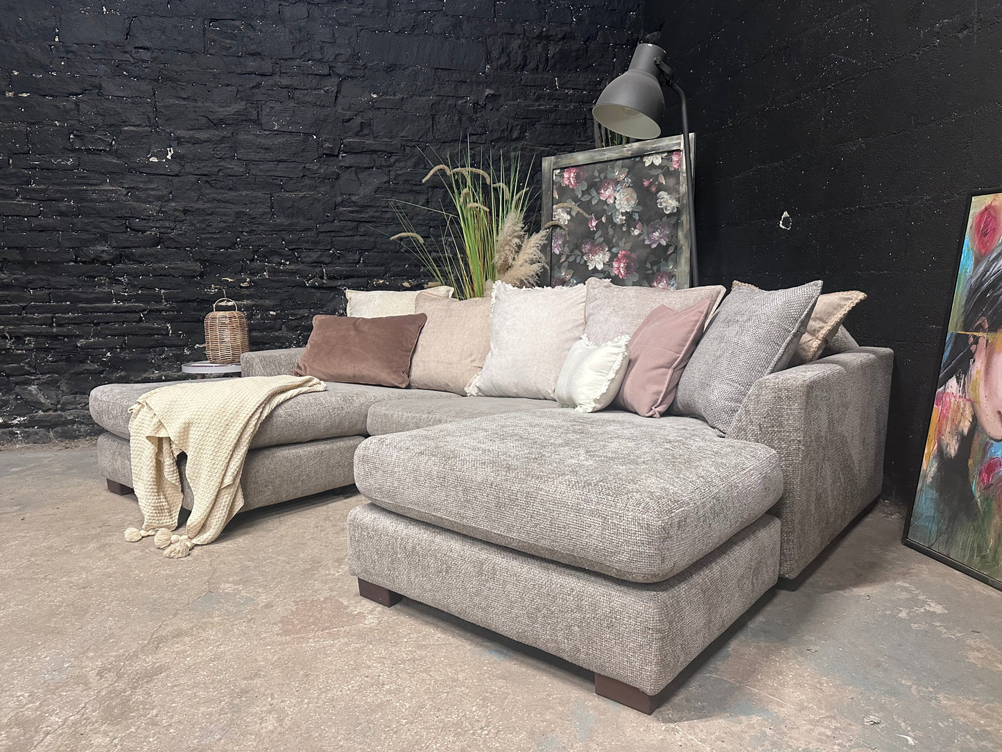 Sofology U Shape Cinema Sofa Stone/Mink