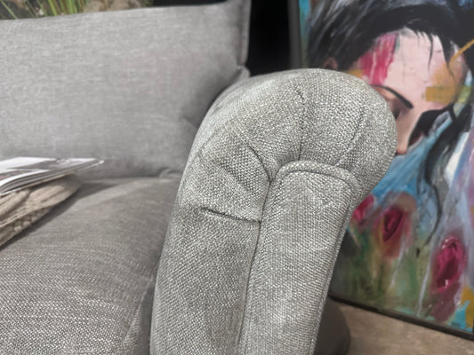Furniture Village 3 Seater Sofa in Silver Chenille