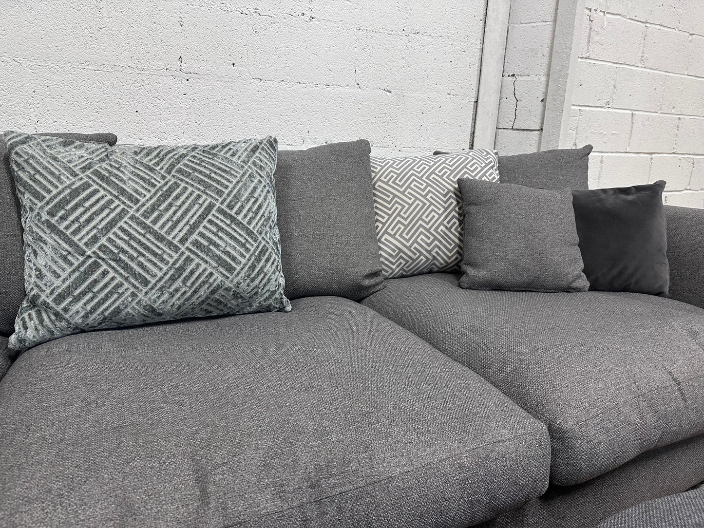 DFS RIGHT Hand Grey Corner Sofa (opposite way facing to picture)