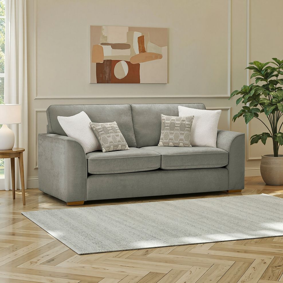 Oak Furniture Land Eastley 3 Seater Sofa | Limoge Green