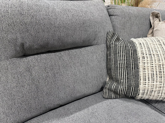 Dfs Left Hand Corner Sofa & Footstool | Grey