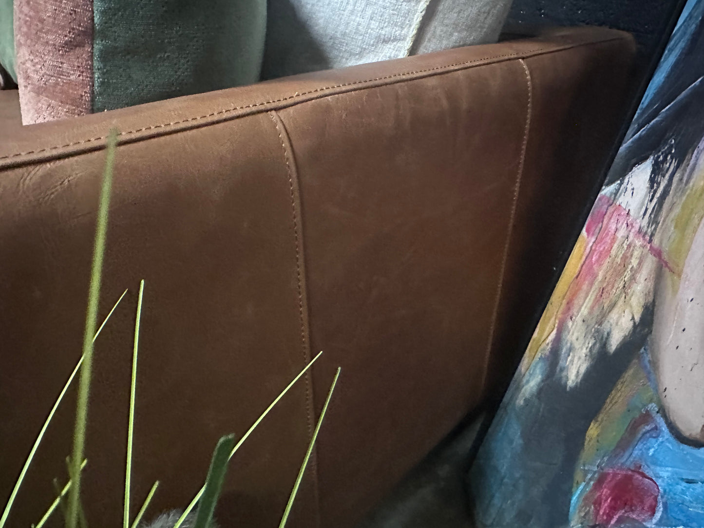 John Lewis Brown Soft Leather 3 Seater Sofa