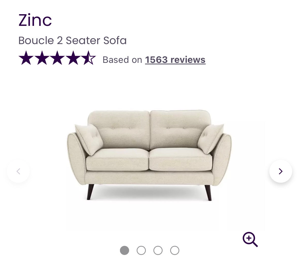 Dfs Zinc 2 Seater Sofa