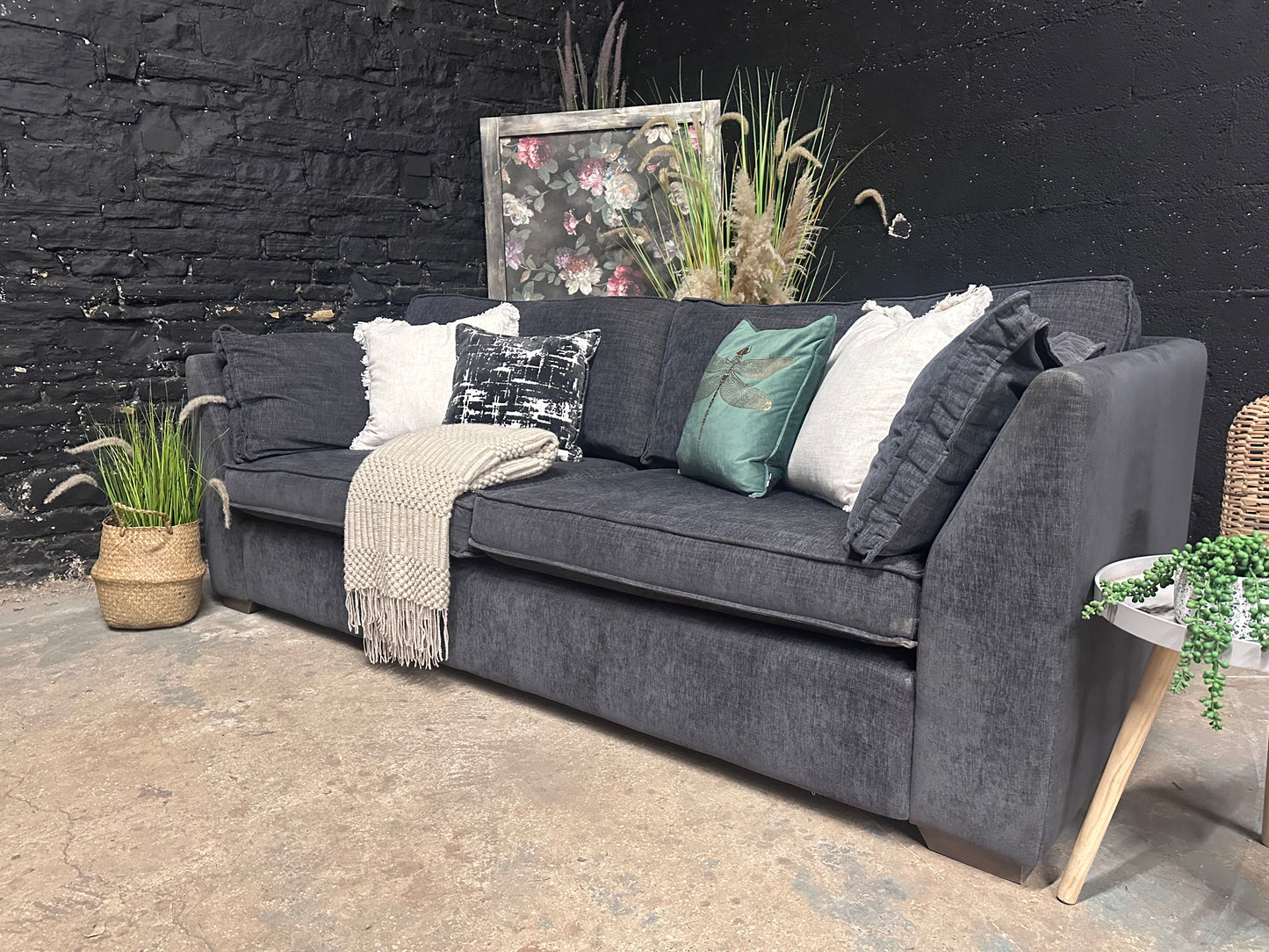 Sofology 4 Seater Sofa - in Charcoal Grey