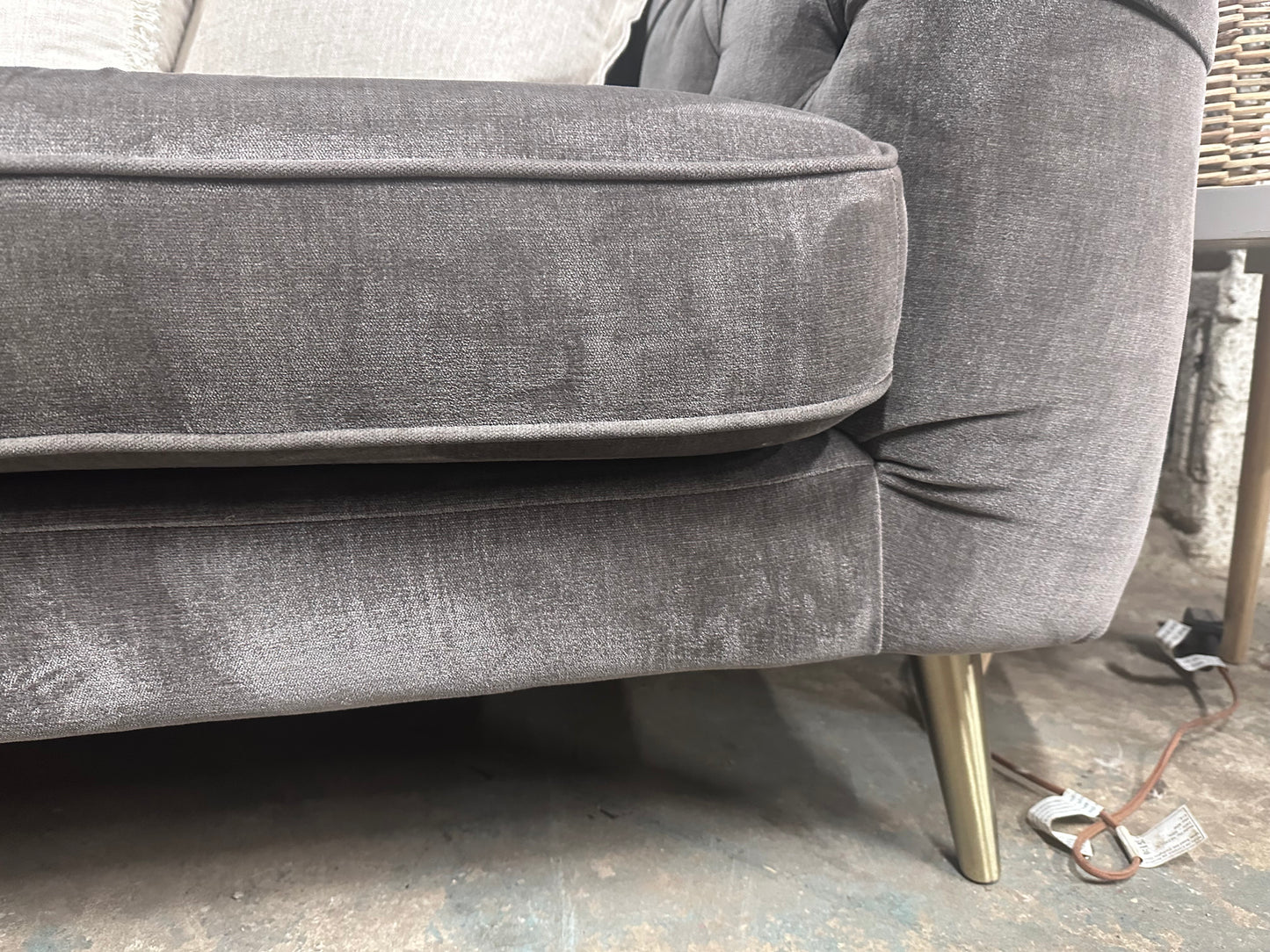 Sofology Bijou Split 4/5 Seater in Mink Velvet