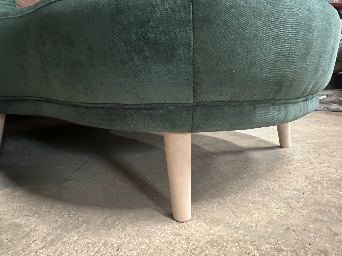 DFS Appleton Right Hand Chaise Sofa - Forest Green