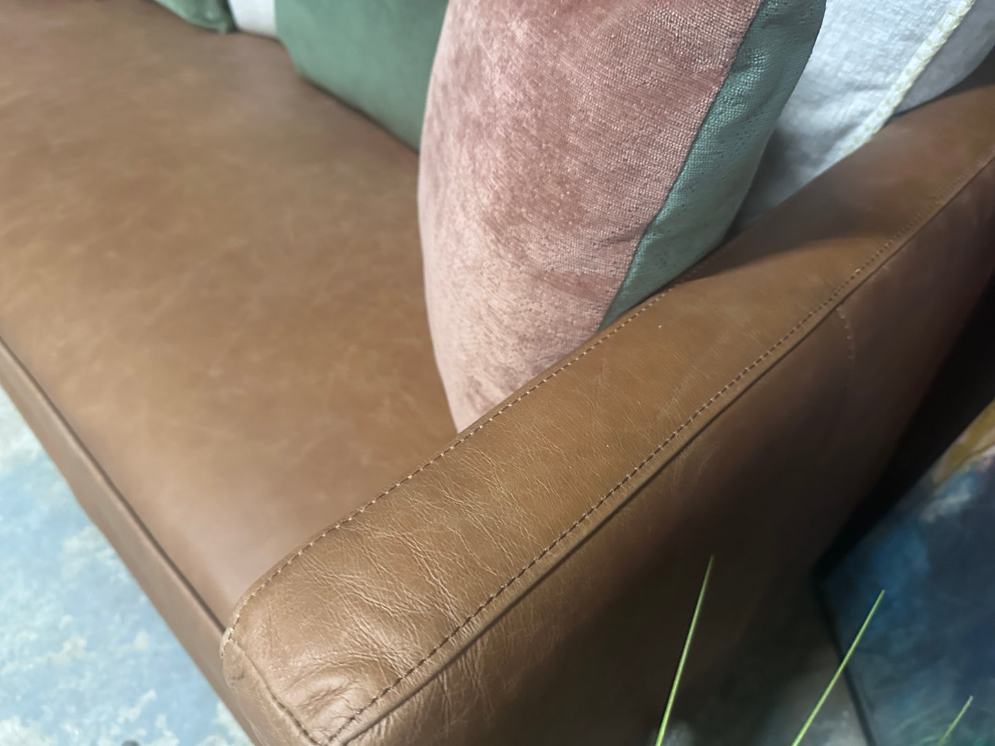 John Lewis Brown Soft Leather 3 Seater Sofa