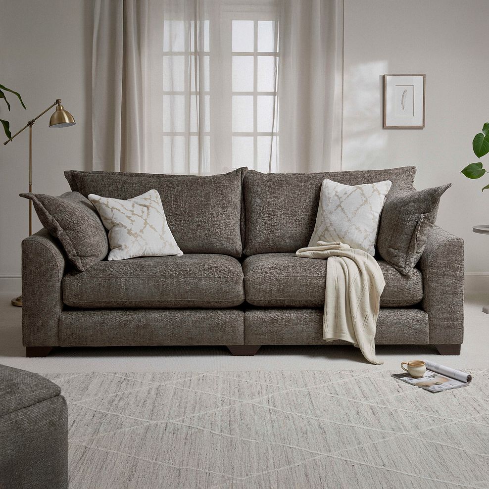 Oak Furnitureland Dewsbury Split 4 Seater Sofa in Milo Mocha