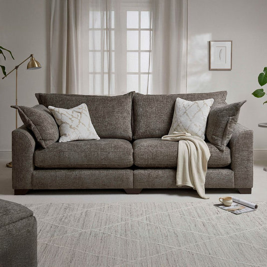 Oak Furnitureland Dewsbury Split 4 Seater Sofa in Milo Mocha