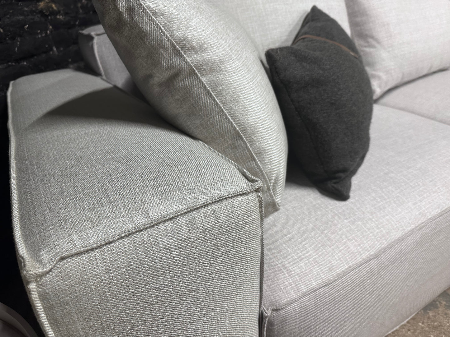 Modular 3 Seater Sofa in Pebble Grey - New