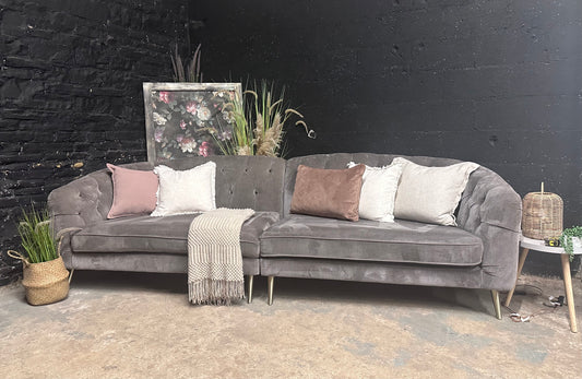 Sofology Bijou Split 4/5 Seater in Mink Velvet