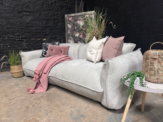 Furniture Split 4 Seater Moderna Sofa in Stone