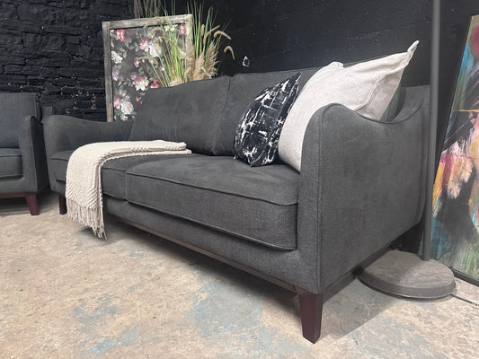 Very Charcoal Grey 3 + 1 Sofa Set