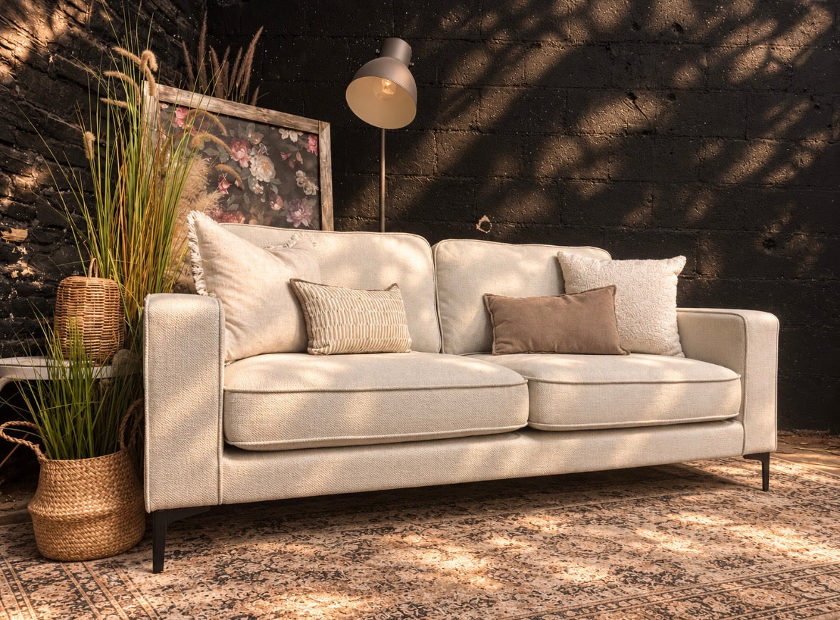 Soho 3 Seater and Love Seat Set - Cream Beige