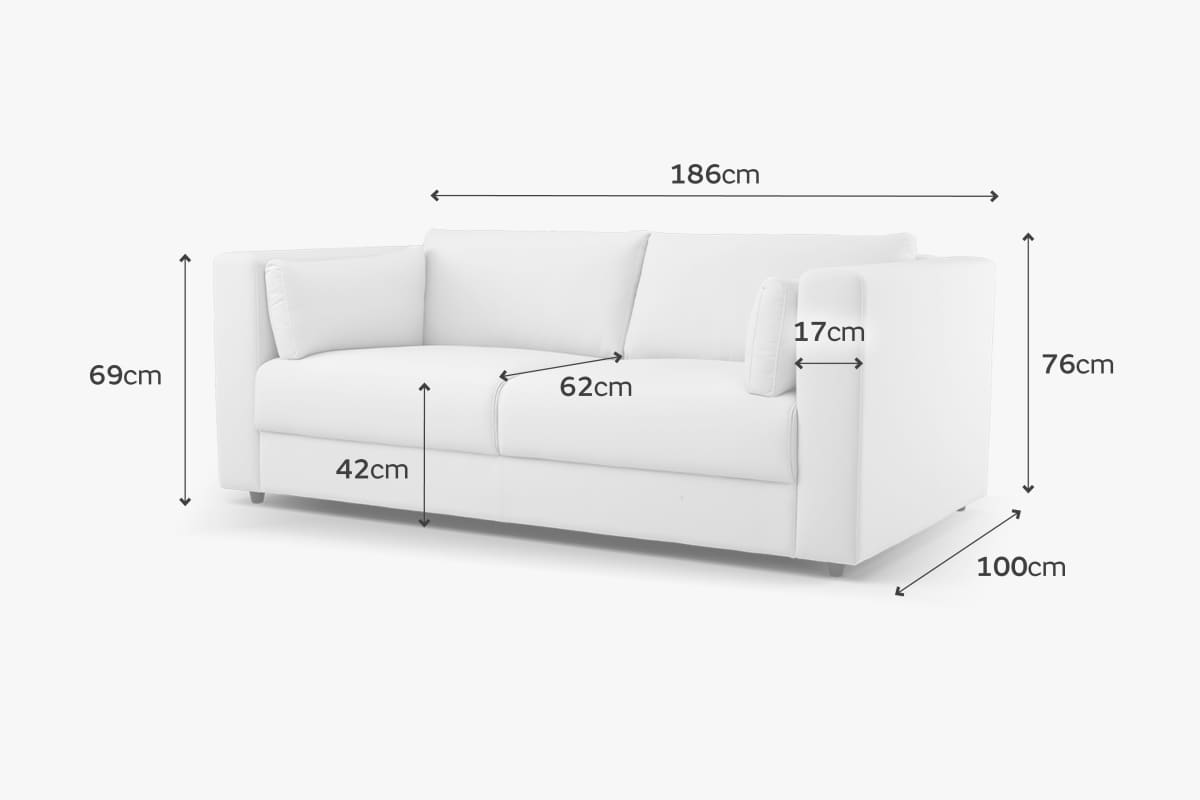 Sofology The Strand 3 Seater Sofa in Mole Matt Velvet