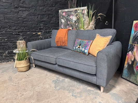 Oak furniture Land Thornley 3 Seater Sofa | Grey