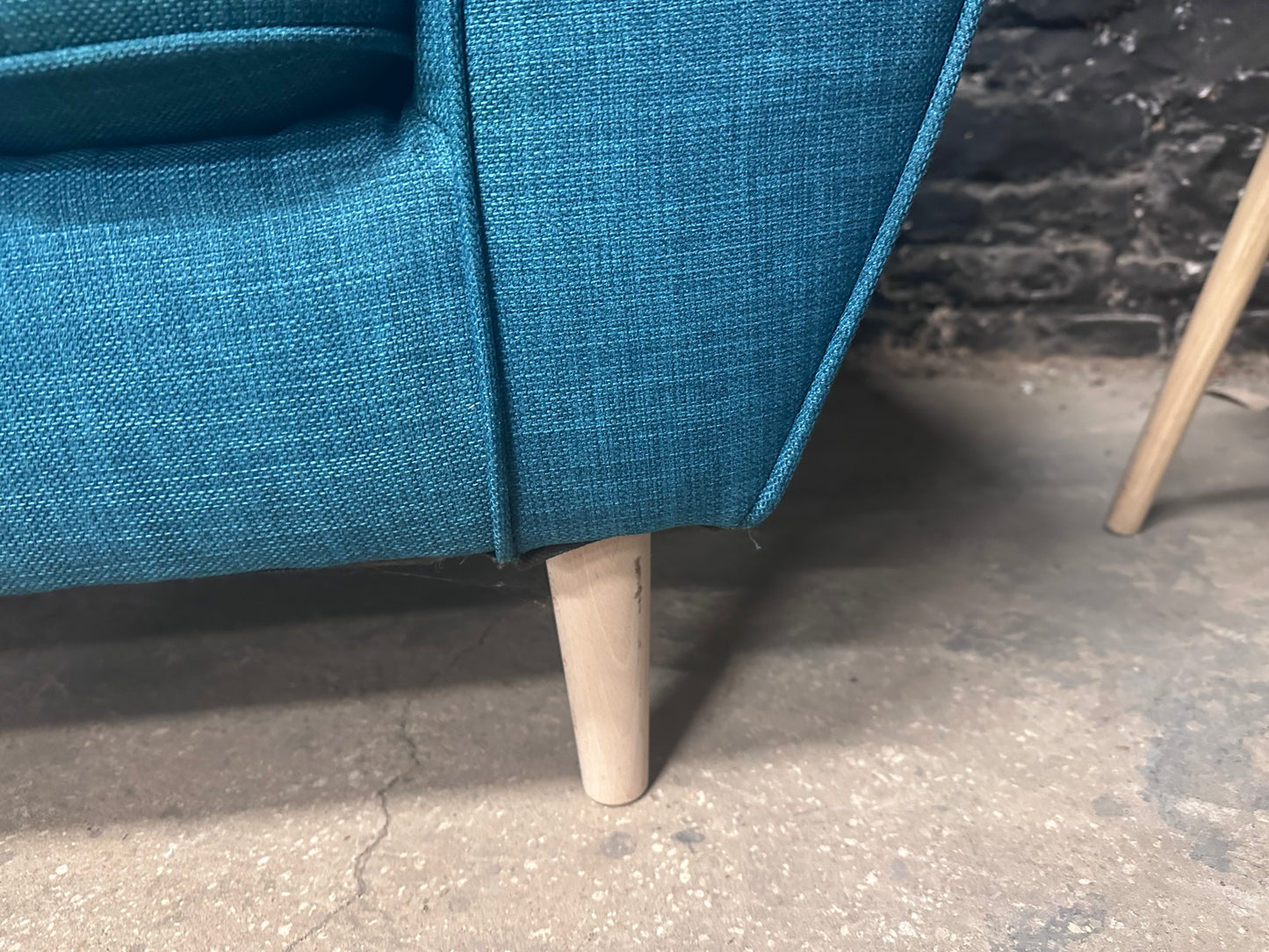 Dfs Teal 3 and chair - Pre loved