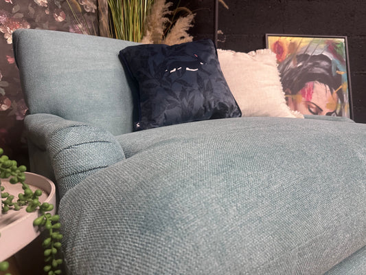 Pale Blue Sprung Back Love Seat