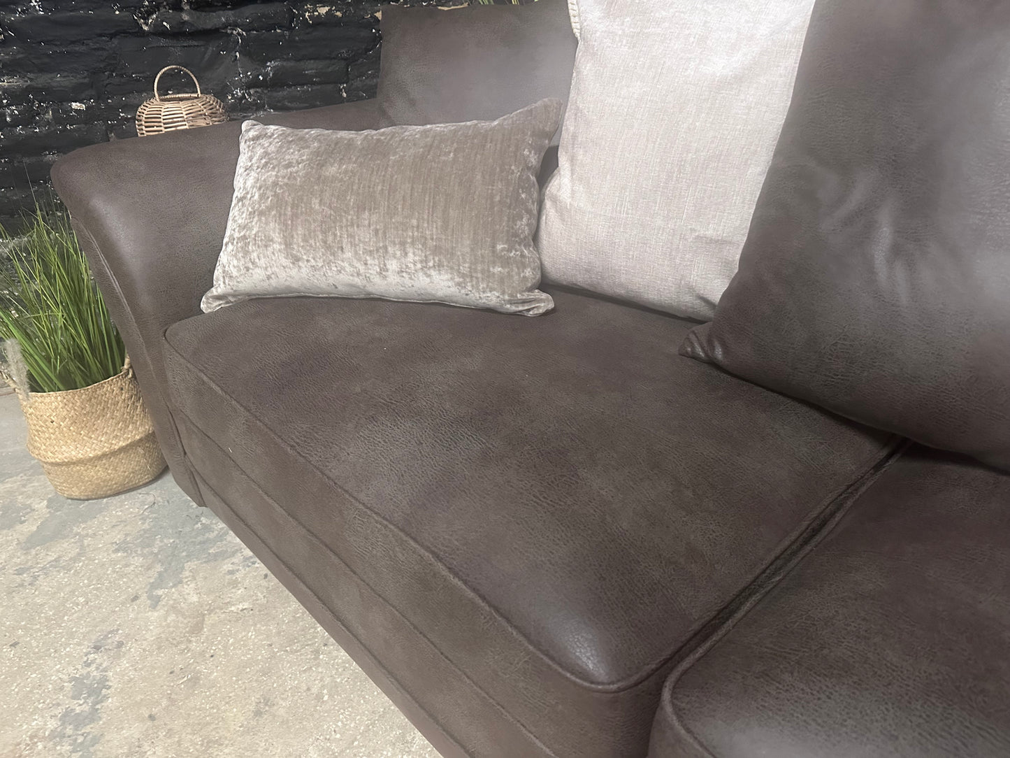 Very Drury Soft Leatherette Split 4 Seater Sofa