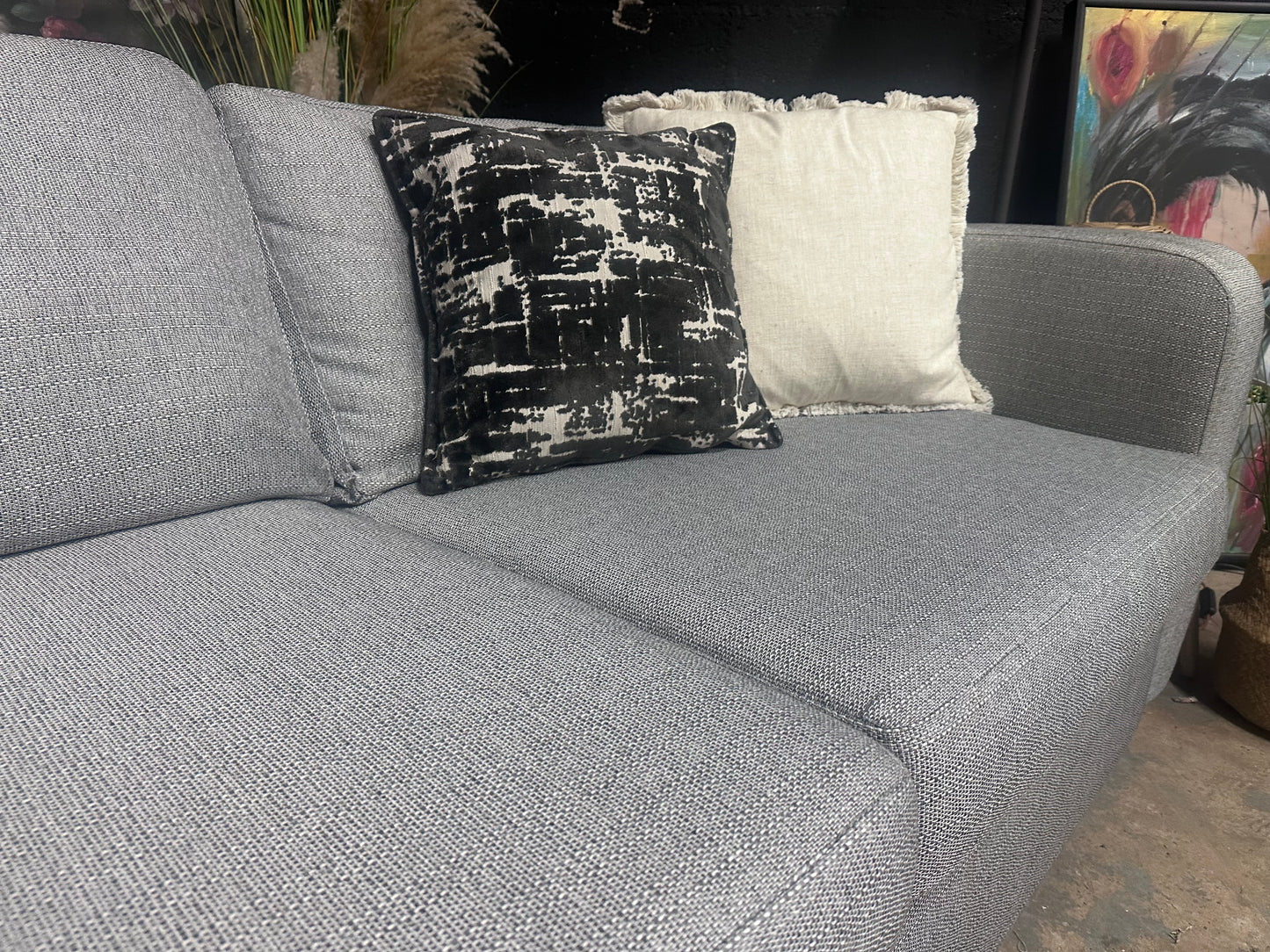 DFS Light Grey Chaise Sofa