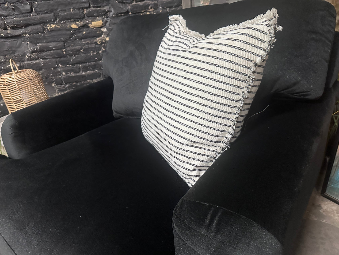 DFS Livie Armchair in Black Abbey Velvet