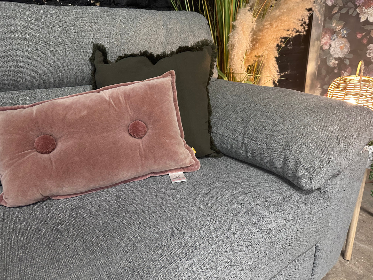NEW Morgan Santos Steel grey 3 Seater Split modular Sofa | Oak Furniture Land