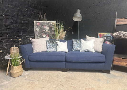 Sofology Bartelli Sofa - Split Four Seater in Navy Blue