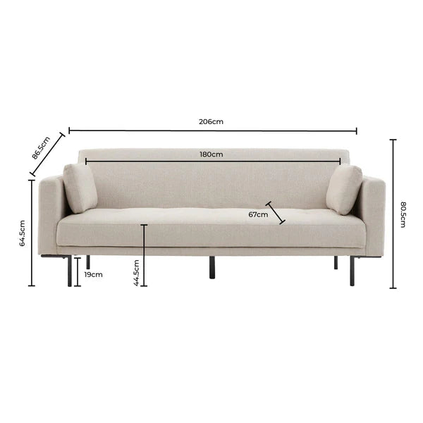 Dusk Hudson Click Clack Sofa Bed - Rich Green